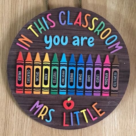 Wooden ornaments. Wooden nameplate hanging on the door. Wooden Nameplate, Teacher Door Sign, Teacher Door Hanger, Teacher Door Signs, Teacher Door Hangers, Class Door, Teacher Door, Teacher Doors, Teacher Signs