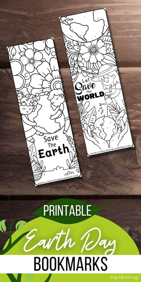 Earth Day Projects For Adults, Earth Day Bookmarks, Earth Day Printables, Fun Facts About Earth, Earth Day Worksheets, Facts About Earth, Cool Bookmarks, Earth Day Projects, Save Mother Earth