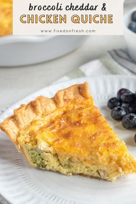 Chicken Broccoli Quiche, Chicken And Broccoli Quiche, Chicken Broccoli Quiche Recipes, Chicken Quiche Recipes, Brunch Potluck, Broccoli Cheese Quiche, Broccoli Quiche Recipes, Veggie Casseroles, Chicken Quiche