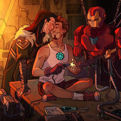 Loki x Iron Man Tony Stark Fanart, Art Collab, Thor 1, Thor X Loki, Loki Art, Lady Loki, Loki Fanart, Save File, New Avengers