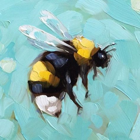 Andrea Lavery, Bee Painting, Afrique Art, Bee Art, Art Et Illustration, Yellow And Black, Inspired By Nature, Unique Items, 귀여운 동물