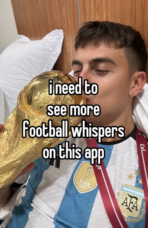 Soccer Whispers, Football Whispers, Athlete Problems, Volleyball Quotes Funny, World Cup Song, Whispers Aesthetic, Football Aesthetic, Football Jokes, Soccer Inspiration