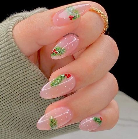 Hard Gel Christmas Nails, Fancy Christmas Nails, Holiday Nails Simple, Christmas Acrylic Nails, Winter Nail Art Designs, Winter Nail Ideas, Cute Simple Nails, Work Nails, Cute Gel Nails