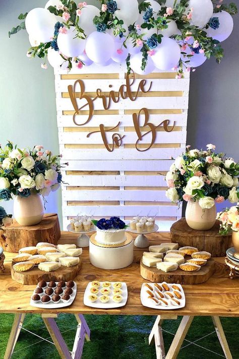 Bridal Shower Table Ideas, Bridal Shower Food Table, Disney Themed Bridal Shower, Bridal Shower Table Decor, Tiffany Blue Bridal Shower, Shower Table Decorations, Bridal Shower Desserts Table, Shower Table Decor, Bridal Shower Table Decorations