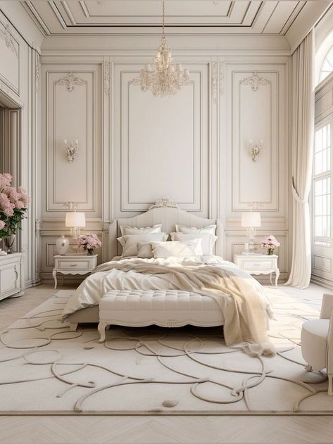 Classic Royal Bedroom Design, Elegant Bedroom Ideas Classy, Royal Luxury Bedroom Design, Royal Bedroom Design, Royal Bedroom, Fancy Bedroom, Luxury Room Bedroom, Luxury Bedroom Design, Casa Vintage