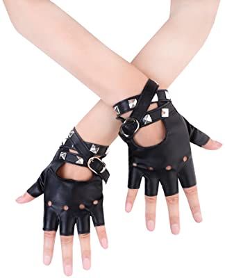 80s Punk Fashion, Goth Gloves, Fingerless Leather Gloves, Leather Fingerless Gloves, Fingerless Gloves Crochet Pattern, Crochet Gloves Pattern, Gloves Fashion, Crochet Fingerless Gloves, Black Stud