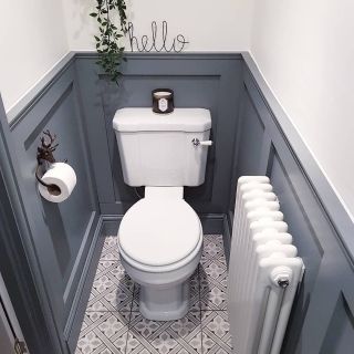 How To Clean A Radiator | BestHeating Advice Centre Klein Toilet, Small Downstairs Toilet, Cloakroom Toilet, Bathroom Under Stairs, Downstairs Cloakroom, Toilet Room Decor, Small Toilet Room, New House Bathroom, Downstairs Toilet