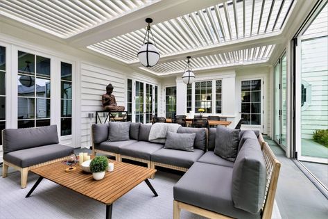 Struxure Pergola, Pergola Retractable, Louvered Roof, Bioclimatic Pergola, Pergola Pictures, Louvered Pergola, Aluminum Pergola, Expensive Furniture, Outdoor Kitchen Patio