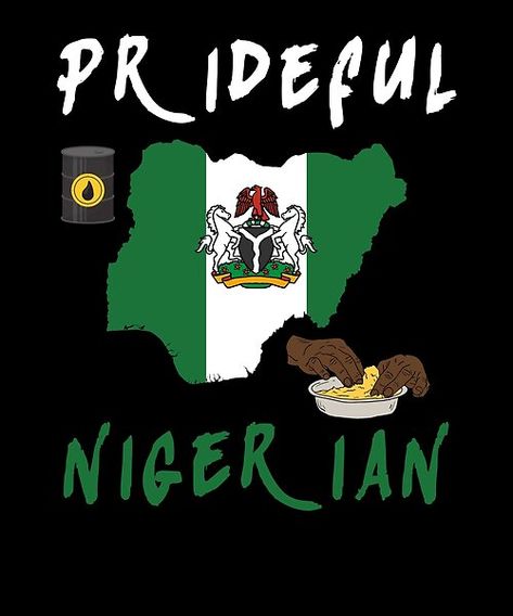 prideful Nigerian, Nigeria, country of Nigeria, Nigerian flag, Nigerian map, Nigerian coat of arms, “Y” shape, red eagle, shield, green grass, yellow flowers, banderole, white horses, Nigerian oil, white, green, fufu, food, silver pan, dark brown hands. Nigerian Map, Nigerian Coat Of Arms, Nigeria Country, Brown Hands, Nigerian Flag, Red Eagle, Designer Logo, White Horses, Green Grass