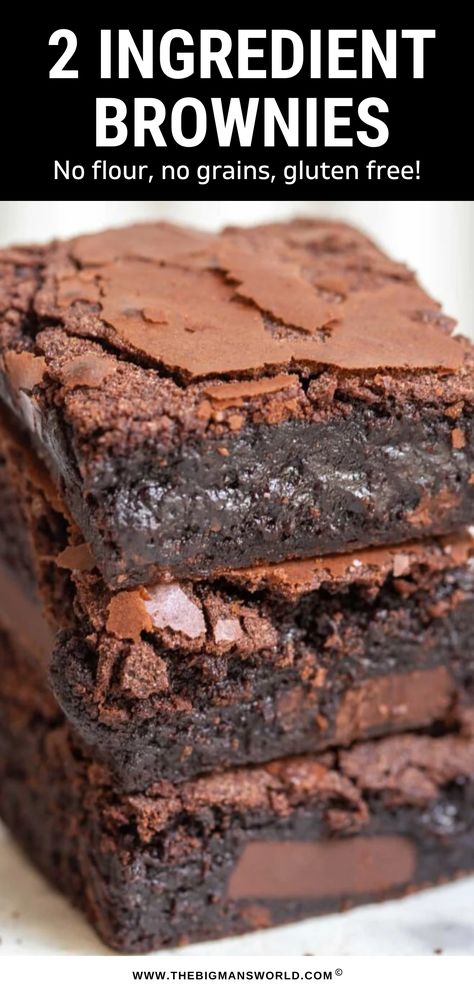 2 Ingredient Brownies, Easy Chocolate Desserts, Desserts Keto, Low Carb Low Fat Recipes, Breakfast Low Carb, Low Carb Dessert, Keto Dessert Easy, Low Calorie Desserts, Dessert Ingredients