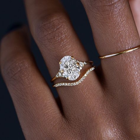 Oval Solitaire Engagement Ring With Curved Band, Curved Wedding Band With Oval Ring, Curved Wedding Band With Oval Engagement Ring, Wedding Band With Oval Ring, Curved Wedding Band For Oval Ring, Curved Wedding Band With Engagement Ring, Curved Wedding Bands For Women, Single Solitaire Ring, Dockside Wedding