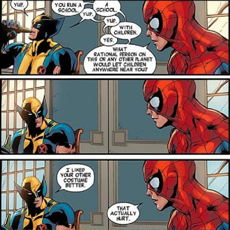 Ahh spider man Comics Quote, New Avengers, Bd Comics, Dc Memes, Uncanny X-men, Dc Movies, Spiderman Comic, Ms Marvel, Marvel Jokes