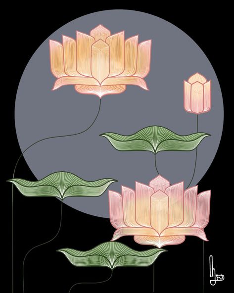 Lotus Motif Pattern, Indian Lotus Painting, Lotus Geometric, Pooja Flowers, Plain Painting, Kamal Talai, Abstract Lotus, Lotus Artwork, Indian Lotus