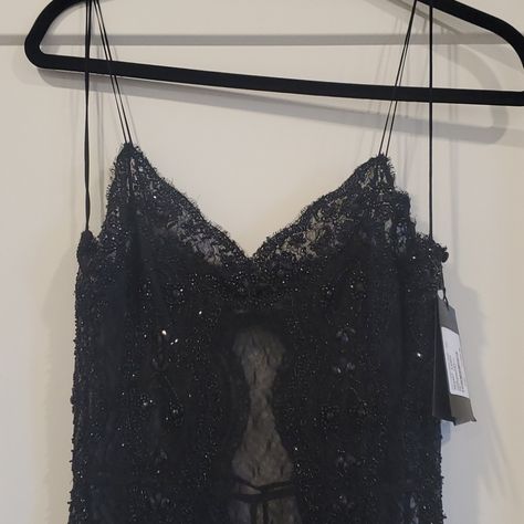 Embellished Lace Jumpsuit In Black Ploymide. Stunning On The Body. Never Worn And New With Tags. Sparkly Going Out Outfit, Black Going Out Outfit, Saint Laurent Pants, Going Out Outfit, Summer Day Dresses, Embellished Clothing, Lace Jumpsuit, Model Aesthetic, New York Style