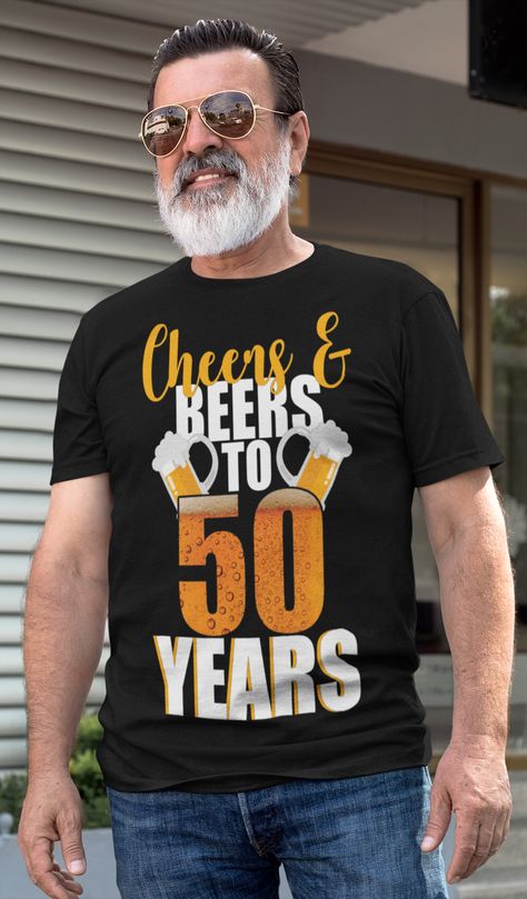 50th Birthday Cheers & Beers To 50 Years T-Shirt 50th Birthday T Shirts For Men, 50 Birthday Shirts Men, 50th Birthday Shirts Men Funny, 60th Bday Shirt Ideas, Birthday Tshirt Ideas For Men, Cheers And Beers To 50 Years, Men’s 50th Birthday Ideas, Cheers To 50 Years Birthday, Cheers And Beers To 50 Years Party Ideas