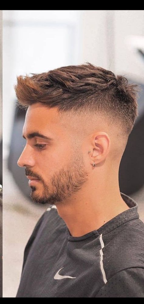 Faded Haircut, Haircut Ideas Trendy, Mid Fade Haircut, Men Fade Haircut Short, Short Hair With Beard, Apple Aesthetic, Short Fade Haircut, High Fade Haircut, Boy Haircuts Short