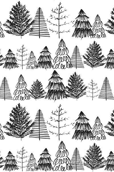 Black And White Christmas Aesthetic Wallpaper, Black And White Wallpaper Christmas, Black And White Winter Wallpaper, Winter Holiday Illustration, Christmas Backgrounds Wallpapers Vintage, Black And Whitechristmas Wallpaper, Winter Tree Drawing, Xmas Apps, Black And White Trees