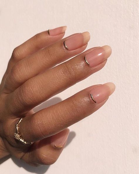 Simple natural nails Cuticle Nail Art, Nails With Orange, Nails Minimal, Minimal Nails, New Nail, Short Nail Designs, Orange Nails, Nails Inc, Minimalist Nails