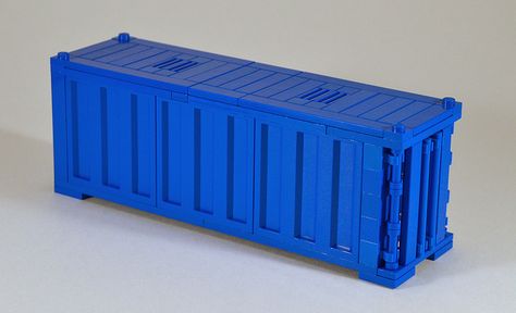 Train Containers Blue | The new 1x6x5 LEGO panels make a gre… | Flickr Lego Container, Lego Led, Lego Spaceship, Lego Military, Blue Train, Lego Trains, Lego Creative, Lego Storage, Lego Photography