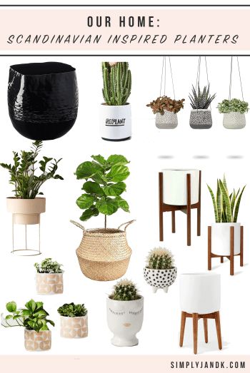 11 Scandinavian Planters for Houseplants - Simply J & K Scandinavian Accessories Home, Scandinavian Living Room Plants, Scandinavian Plants, Scandinavian Plant, Scandanavian Interiors, Scandinavian Accessories, Plant Stool, Danish Decor, Scandinavian Home Interiors