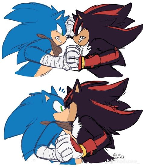 Sonic X Shadow Fanart, Sonic And Tails, Sonic The Movie, Sonic Videos, Hedgehog Movie, Sonic Heroes, Sonic Funny, Ship Drawing, Sonic Fan Characters