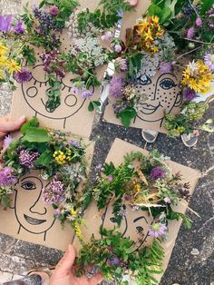 Nature Crafts Kids, Fun With Kids, Draw A Face, Forest School Activities, Homeschool Crafts, Nature School, Toddler Arts And Crafts, Theme Nature, Outdoor Crafts