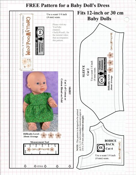 #PDFpattern Wednesday: Free 12 Inch #Doll Clothes #Patterns – Free, printable doll clothes sewing patterns for dolls of many shapes and sizes! Doll Clothes Sewing Patterns, 12 Inch Doll Clothes, Free Printable Sewing Patterns, Baby Doll Clothes Patterns, Doll Patterns Free, Doll Clothes Patterns Free, Baby Doll Pattern, Printable Sewing Patterns, Dolls Clothes Diy