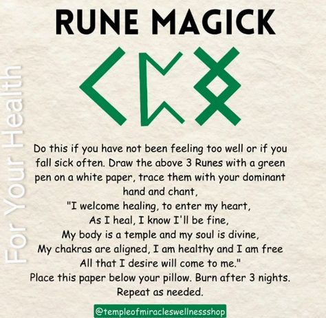 Runes For Health, Giving And Receiving Hands, Rune Magic, My Body Is A Temple, Viking Symbols And Meanings, Runes Meaning, Good Luck Spells, Easy Spells, Rune Symbols