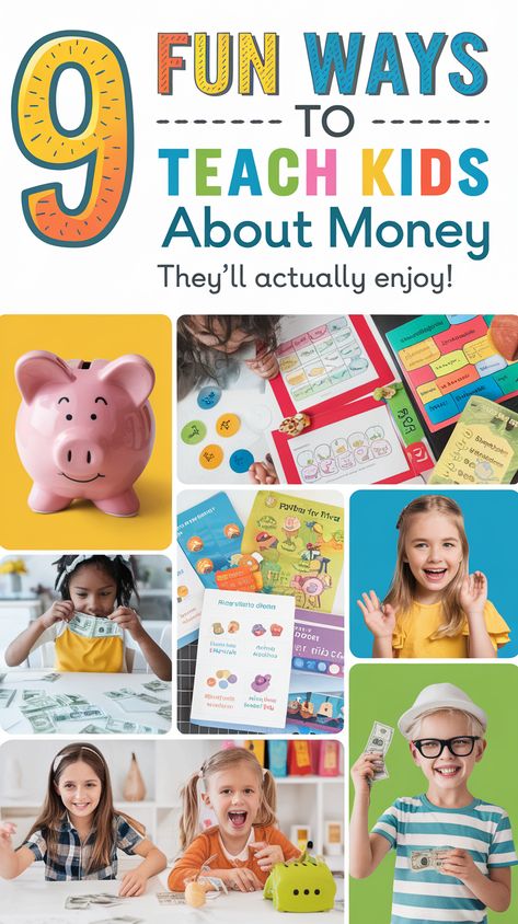 Teaching kids about money can often feel like a daunting task, but it doesn't have to be!  With a little creativity and fun, you can introduce financial education in ways that resonate with their playful spirits. Kids Financial Literacy, Teaching Kids Money Management, Teaching Kids Money, Learning Money, Kids Budget, Financial Literacy Lessons, Month Ideas, Money Activities, Money Chart