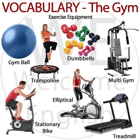 Learn English with Carlo’s Instagram photo: “VOCABULARY - Gym Equipment  Working out is fun and healthy. When we go to the gym, we use different pieces of equipment there. Here are…” Workout Vocabulary, Gym Vocabulary, Exercise List, English Knowledge, English Help, Sports Centre, Dubai Architecture, Multi Gym, Sport Equipment