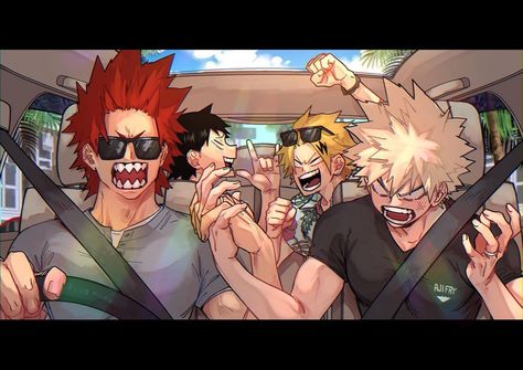 Baku Squad, Hanta Sero, Bakugou Manga, Kirishima Eijirou, Class 1 A, My Hero Academia Memes, Boku No Hero Academia Funny, My Hero Academia Episodes, Young Men