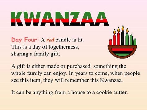 Day 4: Ujamaa - Purchase A Gift From A Small Business or Make A Homemade Gift For A Loved One Kujichagulia Kwanzaa, Kwanzaa Day 3, Kwanzaa Day 2, Vision Board Family, African Customs, Learn Swahili, Days Of Kwanzaa, History Knowledge, Kwanzaa Crafts