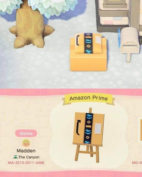 Animal Crossing Codes Designs on Instagram: “Your package wad delivered. Hahah. ☺️ Found in designer hub grouup. Please link me to iriginal creator. ♥️ It's just too cute not to share.…” Acnh Amazon Package Code, Animal Crossing Amazon Package, Animal Crossing Post Office Design, Animal Crossing Package Design, Acnh Amazon Package, Acnh Package Code, Acnh Post Office Design Code, Animal Crossing Clothing Patterns, Acnh Post Office