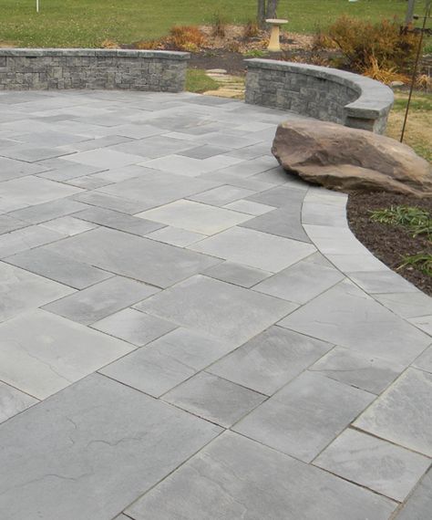 Mountain Stone | Grey Standard patio Charles Moore, Stone Patio Designs, Stencil Concrete, Backyard Patio Ideas, Paving Ideas, Concrete Patios, Driveway Paving, Backyard Dreams, Pool Tiles