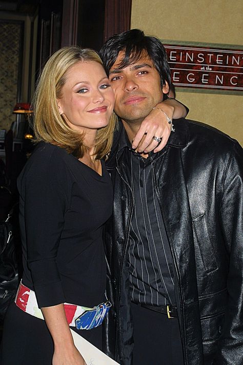 Kelly And Mark Consuelos, Kelly Ripa Diet, Kelly Ripa Mark Consuelos, Italian Soccer Team, Susan Lucci, Mark Consuelos, Black And White Gown, Then And Now Photos, Halloween Parade