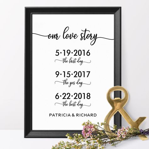 Date Night Table, Timeline Wedding Sign, Wedding Reception Timeline, Dating Timeline, Timeline Wedding, Our Love Story, Wedding Schedule, Quirky Wedding, Wedding Day Timeline