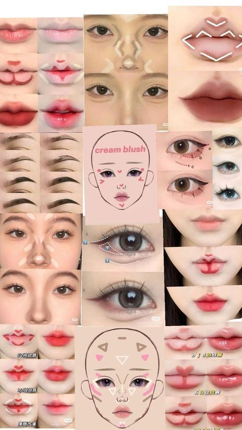 Asian Makeup Tutorials, Korean Makeup Tips, Mekap Mata, Makeup Order, Simple Makeup Tips, Doll Eye Makeup, Makeup Face Charts, Beauty Makeup Tutorial, Makeup Artist Tips