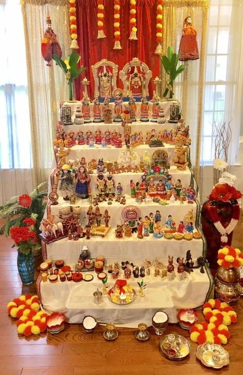 Dasara Decoration Ideas, Dussehra Decoration Ideas, Dasara Decoration Ideas At Home, Dussehra Decoration, Diy Golu Dolls, Kondapalli Bommalu, Mysore Dasara, Navratri Ideas, Navaratri Golu