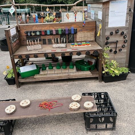 We're loving this outdoor maths classroom!😍🔢 @allthings_eyfs_mrsj has created the most resourceful and educational outdoor classroom for her pupils!🤩 To create an outdoor classroom like this, click the products in the image and shop today!🖱 Indoor Outdoor Classroom, Eyfs Outdoor Maths Shed, Outdoor Maths Ks1, Outdoor Classroom Kindergarten, Year 2 Outdoor Area, Eyfs Garden Ideas, Maths Outdoors Eyfs, Outdoor Area Year 1, Eyfs Outside Area