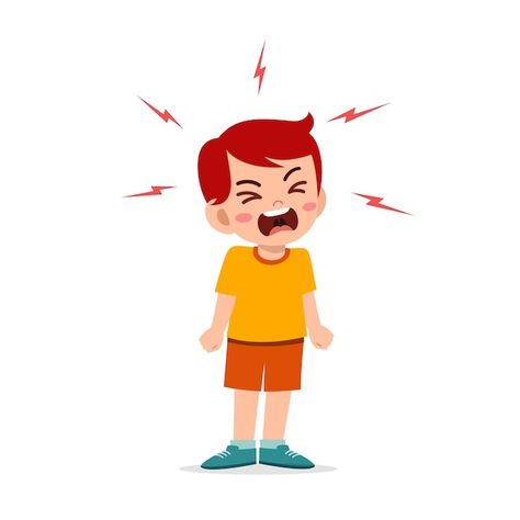 Little boy tantrum and scream very loud | Premium Vector #Freepik #vector #tantrum #angry-boy #sad-cartoon #angry-kid Quarrel Couple, Loud Illustration, Toddler Illustration, Scream Picture, Angry Images, Screaming Drawing, Angry Cartoon, Toddler Drawing, Busy Binder