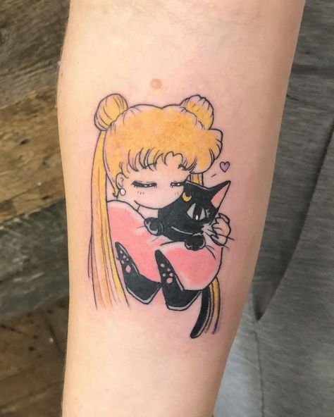 Candy Heart Tattoo, Est Tattoos, Barbie Tattoo, Random Tattoos, Luna Tattoo, Empire Tattoo, Sailor Moon Tattoo, Bunny Tattoos, Tatuaje A Color