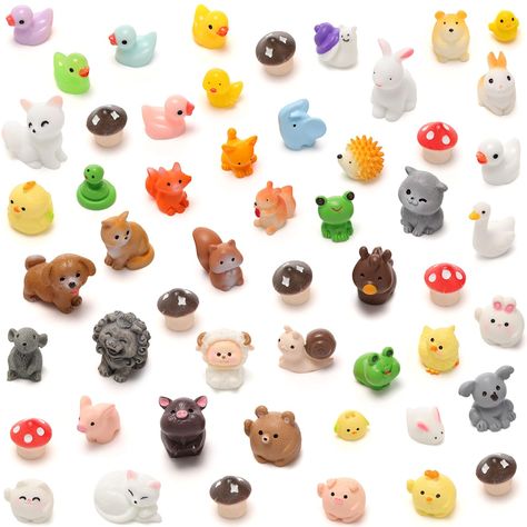 PRICES MAY VARY. Land Animal Miniatures Set: you will receive a total of 50 land animal miniature accessories, including little swans, little orange cats, little pink pigs and other small animals, with cute and lifelike shapes; The quantity and style are enough to meet your needs for decorating and replacing the garden for parties Mini Size: these cute land animals miniatures measure between 0.55 inches and 0.79 inches, the right size small land animals resin ornaments won't take up much space, Small Clay Trinkets, Moss Landscape, Mini Decor, Diy Fish Tank, Clay Model, Mini Animals, Land Animals, Resin Ornaments, Small Crafts