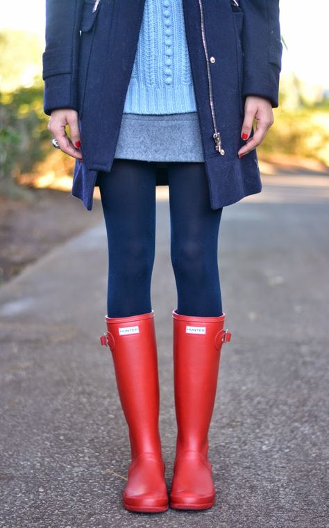 Southern By the Grace of God Red Hunter Boots, Hunter Boots Outfit, Red Rain Boots, Raincoat Outfit, Red Hunter, Red Rain, Boating Outfit, Hunter Rain Boots, Red Boots