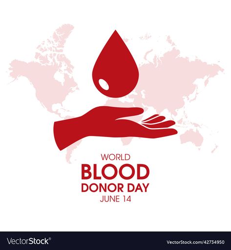 World Blood Donor Day Poster, Blood Donor Day Poster, World Map Silhouette, World Blood Donor Day, Blood Donor Day, Donating Blood, Hand Icon, Giving Hands, Map Silhouette