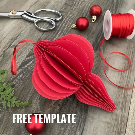 Follow along as I show you how to create beautiful handmade Christmas tree ornaments! Free template included in description section of video. 🎄 #christmas #honeycombornaments #diyornaments #christmastreeornaments #treeornaments #papercrafts Paper Ornaments Diy, Steampunk Diy Crafts, Diy Honeycomb, Holidays Decorations, Christmas Ornament Template, Origami Ornaments, Construction Paper Crafts, Paper Christmas Decorations, Paper Christmas Ornaments