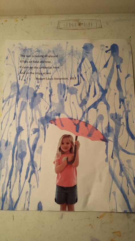 Weather Handprint Art, Rainboot Craft Preschool, Umbrella Crafts For Preschoolers, Rain Crafts Preschool, Raindrop Art Preschool, Umbrella Craft Preschool, Rain Drop Art Preschool, Umbrella Art Project Preschool, Rain Process Art