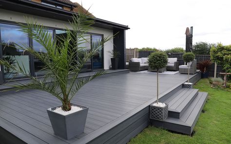 Composite Decking Ideas & Designs | NeoTimber® Decking Decking With Pergola, Backyard Decking Ideas, Decking Ideas Outdoor, Composite Decking Ideas, Backyard Decking, Ideas For Small Gardens, Composite Decking Designs, Outdoor Decking, Deck Landscaping