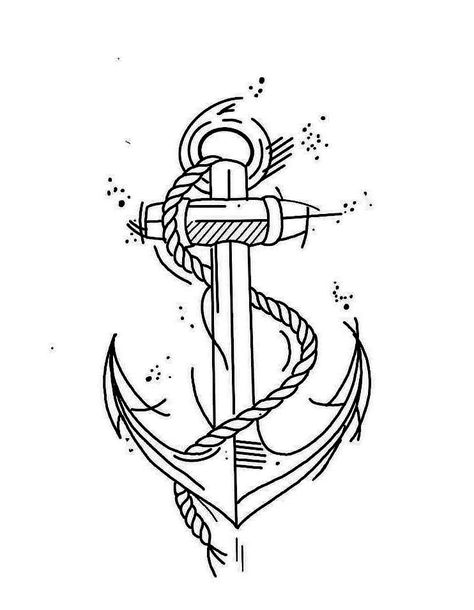 Dainty Nautical Tattoo, Anchor Line Art, Anchor Outline Tattoo, Anchor Flash Tattoo, Anchor Tattoo Stencil, Ancora Tattoo, Word Tattoo Designs, Sailing Tattoo, Seashell Tattoos