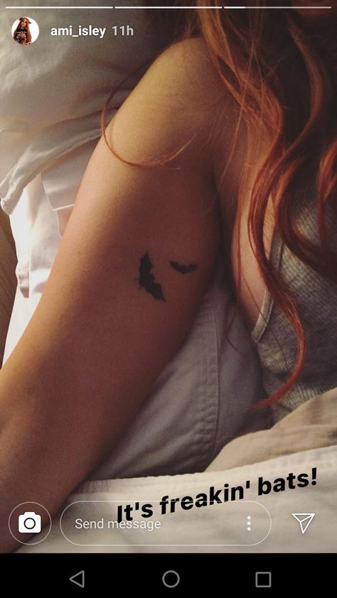 Dainty Bat Tattoo, Bat Tattoo Ideas, Minimal Tattoos, Bat Tattoo, Minimal Tattoo, Forever Young, Tattoos And Piercings, Fish Tattoos, I Tattoo