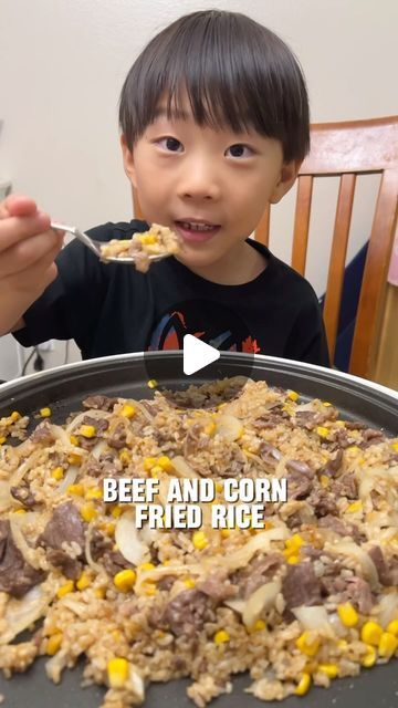 Easy Peasy Jordan on Instagram: "Easy beef and corn friend rice!! This is such an easy dinner, we make it pretty often. Jordan also made this version in his rice cooker series which is even easier than this. We also have it in our cookbook 😉 

What you need:
Rice
Beef
Corn
Onion
Yakiniku sauce 

#beefandcornfriedrice #easydinner" Friend Rice, Yakiniku Sauce, Easy Beef, Rice Cooker, Easy Peasy, Fried Rice, All You Need Is, Easy Dinner, Make It